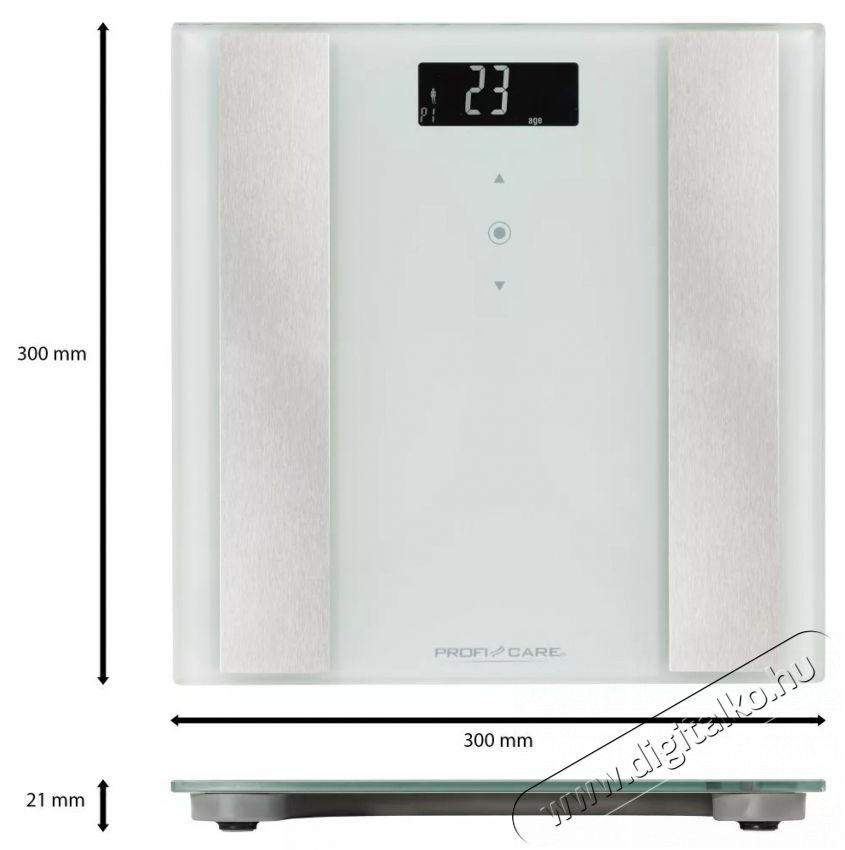 ProfiCare PC-PW 3007 szem&eacute;lym&eacute;rleg - feh&eacute;r Sz&eacute;ps&eacute;g&aacute;pol&aacute;s / Eg&eacute;szs&eacute;g - M&eacute;rleg - Szem&eacute;ly m&eacute;rleg - 347981