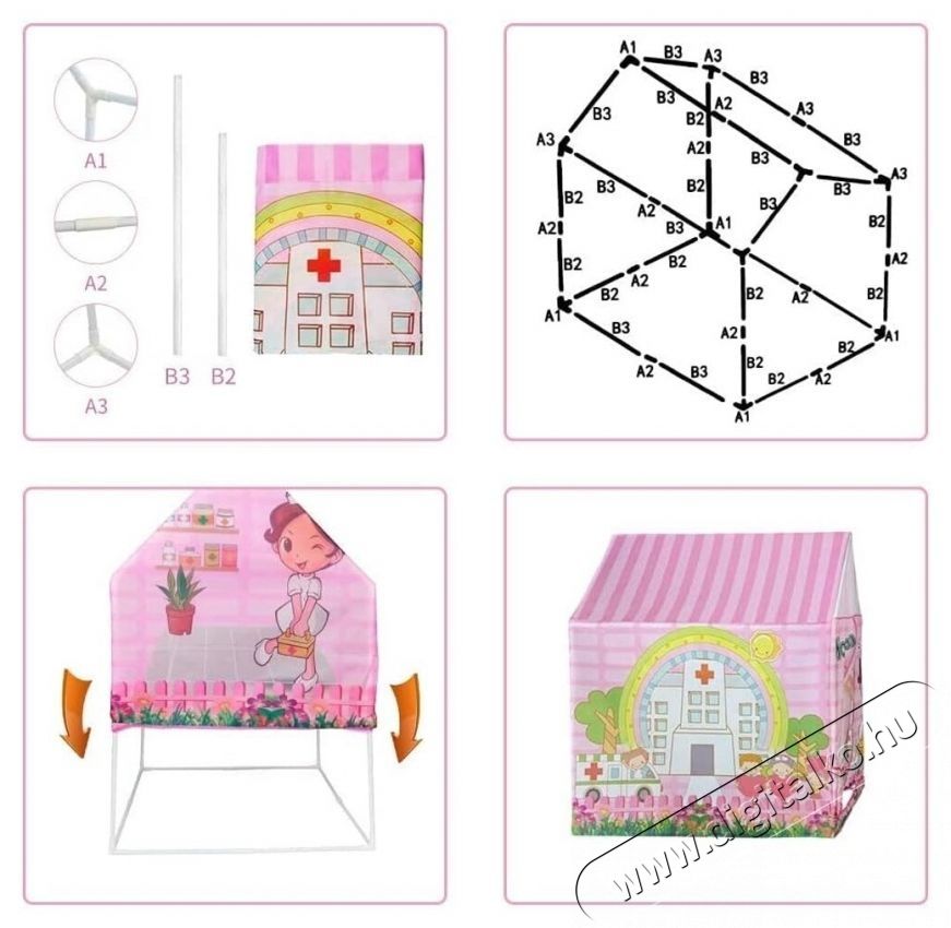 Roben j&aacute;tsz&oacute;s&aacute;tor, K&oacute;rh&aacute;z, 85x62x95 cm H&aacute;ztart&aacute;s / Otthon / K&uuml;lt&eacute;r - J&aacute;t&eacute;k / Sport - J&aacute;tsz&oacute;h&aacute;z - 535647