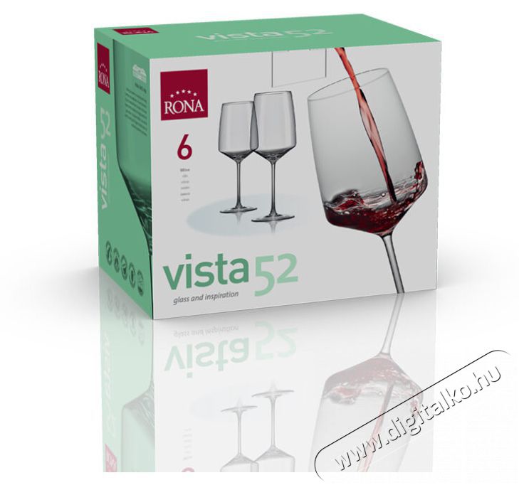 RONA borospoharak 520 ml VISTA 6 db Konyhai term&eacute;kek - Konyhai eszk&ouml;z - K&eacute;szlet / szett - 525850