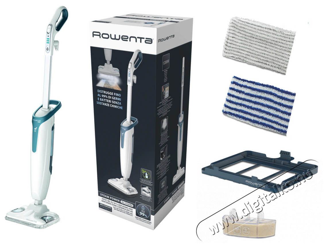 Rowenta RY6597WH Gőztiszt&iacute;t&oacute; mop H&aacute;ztart&aacute;s / Otthon / K&uuml;lt&eacute;r - Tiszt&iacute;t&oacute; / mos&oacute; - Gőz&ouml;lős padl&oacute;tiszt&iacute;t&oacute; - 366693