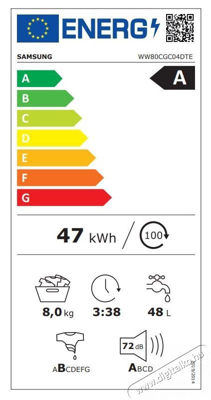 SAMSUNG WW80CGC04DTELE el&ouml;lt&ouml;ltős mos&oacute;g&eacute;p H&aacute;ztart&aacute;s / Otthon / K&uuml;lt&eacute;r - Mos&oacute;g&eacute;p / sz&aacute;r&iacute;t&oacute;g&eacute;p - El&ouml;lt&ouml;ltős norm&aacute;l (60cm-ig) mos&oacute;g&eacute;p - 495770