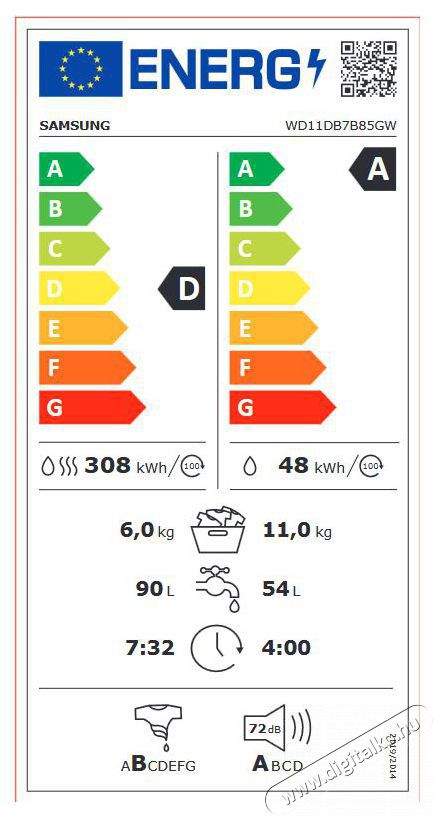 SAMSUNG WD11DB7B85GWU4 10 kg el&ouml;lt&ouml;ltős mos&oacute;-sz&aacute;r&iacute;t&oacute;g&eacute;p H&aacute;ztart&aacute;s / Otthon / K&uuml;lt&eacute;r - Mos&oacute;g&eacute;p / sz&aacute;r&iacute;t&oacute;g&eacute;p - Mos&oacute;-sz&aacute;r&iacute;t&oacute;g&eacute;p - 502612