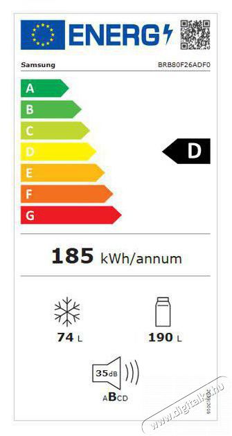 SAMSUNG BRB80F26ADF0EO be&eacute;p&iacute;thető alulfagyaszt&oacute;s hűtőszekr&eacute;ny Konyhai term&eacute;kek - Hűtő, fagyaszt&oacute; (be&eacute;p&iacute;thető) - Alulfagyaszt&oacute;s kombin&aacute;lt hűtő - 505087