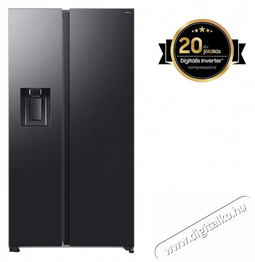 SAMSUNG RS70F64KEFEO Side-by-Side hűtőszekr&eacute;ny AI Energia &uuml;zemm&oacute;ddal 640 L, fekete Konyhai term&eacute;kek - Hűtő, fagyaszt&oacute; (szabadon&aacute;ll&oacute;) - Amerikai t&iacute;pus&uacute; Side By Side hűtő - 505308