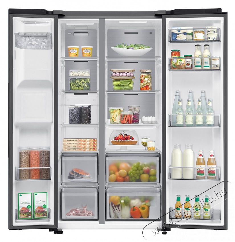 SAMSUNG RS70F64KETEO Side-by-Side hűtőszekr&eacute;ny AI Energia &uuml;zemm&oacute;ddal 640 L, matt met&aacute;l Konyhai term&eacute;kek - Hűtő, fagyaszt&oacute; (szabadon&aacute;ll&oacute;) - Amerikai t&iacute;pus&uacute; Side By Side hűtő - 505309