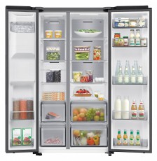 SAMSUNG RS70F64KETEO Side-by-Side hűtőszekr&eacute;ny AI Energia &uuml;zemm&oacute;ddal 640 L, matt met&aacute;l Konyhai term&eacute;kek - Hűtő, fagyaszt&oacute; (szabadon&aacute;ll&oacute;) - Amerikai t&iacute;pus&uacute; Side By Side hűtő - 505309