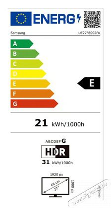 SAMSUNG 27 UE27F6002FKXXH Full HD Smart LED TV Telev&iacute;zi&oacute;k - LED telev&iacute;zi&oacute; - 1080p Full HD felbont&aacute;s&uacute; - 506231