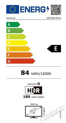 SAMSUNG QE65QN70FAUXXH UHD SMART NEO QLED TV MINI LED TECHNOL&Oacute;GI&Aacute;VAL Telev&iacute;zi&oacute;k - LED telev&iacute;zi&oacute; - UHD 4K felbont&aacute;s&uacute; - 506853