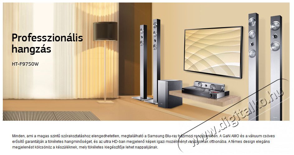 SAMSUNG HT-F9750W  3d Blu-Ray h&aacute;zi-mozi rendszer 3&eacute;v magyar garanci&aacute;val! Audio-Video / Hifi / Multim&eacute;dia - H&aacute;zimozi - Blu-Ray h&aacute;zimozi szett - 263995