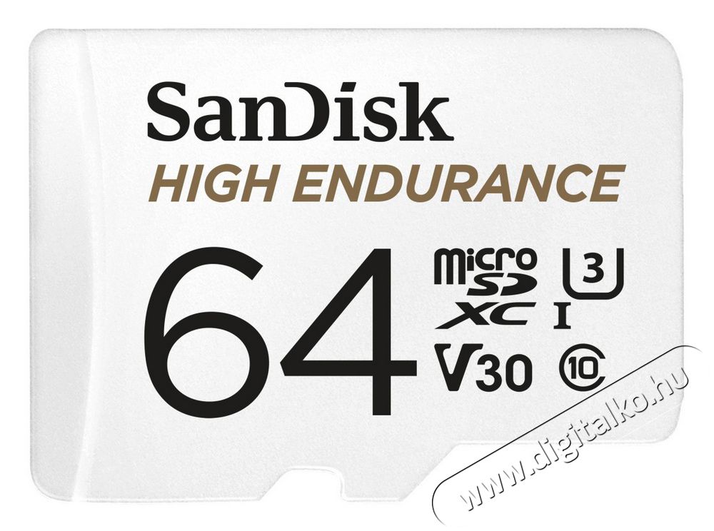 SanDisk 64GB MicroSDXC High Endurance CL10/U3/V30 (SDSQQNR-064G) mem&oacute;ria k&aacute;rtya Mem&oacute;ria k&aacute;rtya / Pendrive - MicroSD / MicroSDHC k&aacute;rtya - 349918