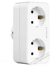 Satechi  Apple Homekit Dual Smart Outlet (EU), feh&eacute;r H&aacute;ztart&aacute;s / Otthon / K&uuml;lt&eacute;r - Okos otthon - Okos konnektor - 521388