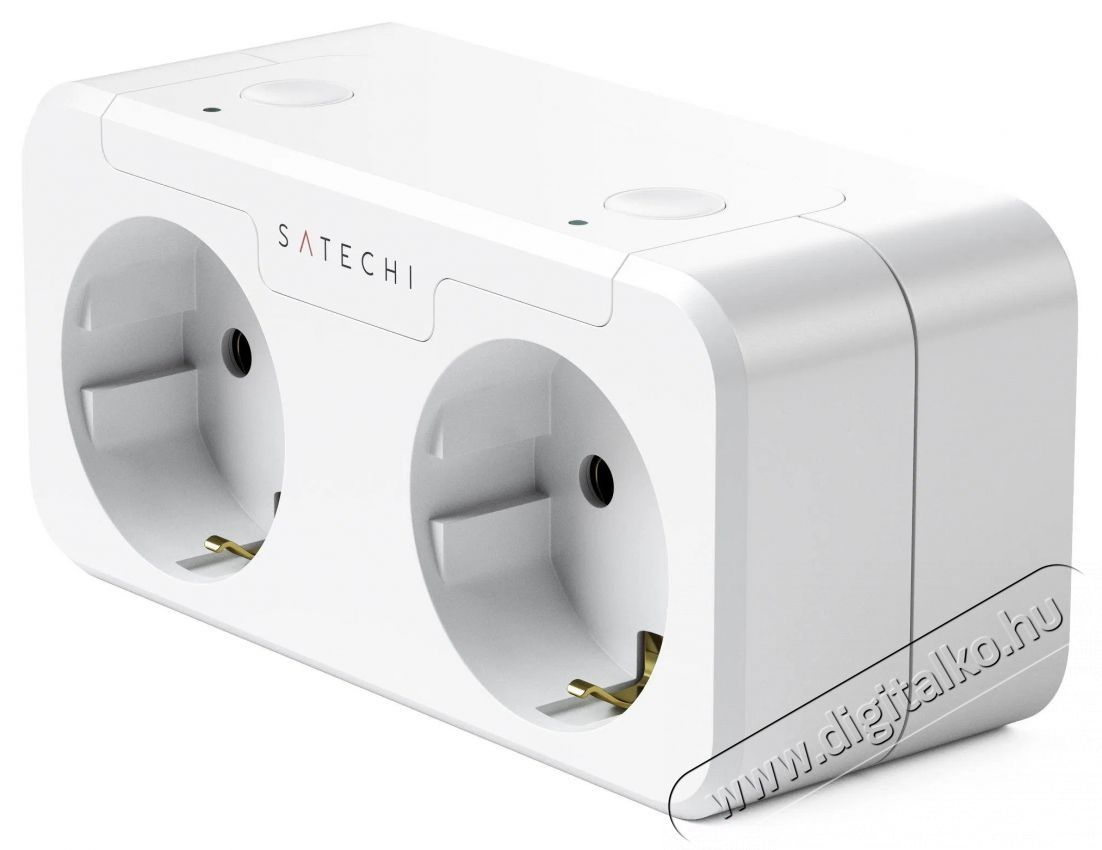 Satechi  Apple Homekit Dual Smart Outlet (EU), feh&eacute;r H&aacute;ztart&aacute;s / Otthon / K&uuml;lt&eacute;r - Okos otthon - Okos konnektor - 521388