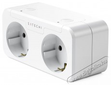 Satechi  Apple Homekit Dual Smart Outlet (EU), feh&eacute;r H&aacute;ztart&aacute;s / Otthon / K&uuml;lt&eacute;r - Okos otthon - Okos konnektor - 521388
