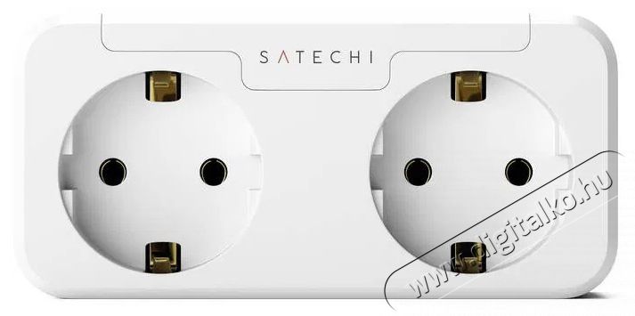 Satechi  Apple Homekit Dual Smart Outlet (EU), feh&eacute;r H&aacute;ztart&aacute;s / Otthon / K&uuml;lt&eacute;r - Okos otthon - Okos konnektor - 521388