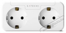 Satechi  Apple Homekit Dual Smart Outlet (EU), feh&eacute;r H&aacute;ztart&aacute;s / Otthon / K&uuml;lt&eacute;r - Okos otthon - Okos konnektor - 521388