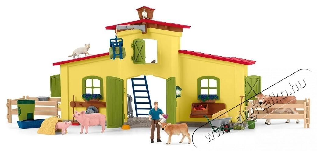 Schleich Nagy farm &aacute;llatokkal &eacute;s tartoz&eacute;kokkal 42605 H&aacute;ztart&aacute;s / Otthon / K&uuml;lt&eacute;r - J&aacute;t&eacute;k / Sport - J&aacute;t&eacute;kfigura - 532141