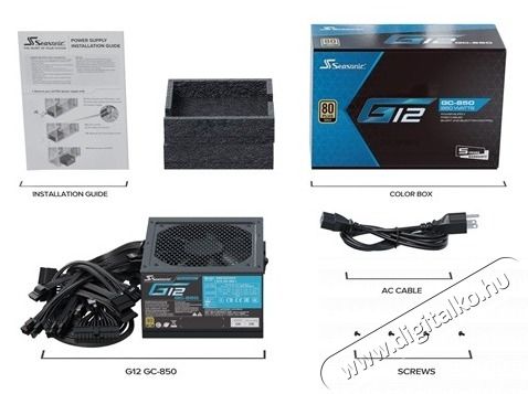 Seasonic G12-GC-850 sz&aacute;m&iacute;t&oacute;g&eacute;p t&aacute;pegys&eacute;g 850W 80+ GOLD BOX Iroda &eacute;s sz&aacute;m&iacute;t&aacute;stechnika - Sz&aacute;m&iacute;t&oacute;g&eacute;p tartoz&eacute;k - T&aacute;pegys&eacute;g - 497470