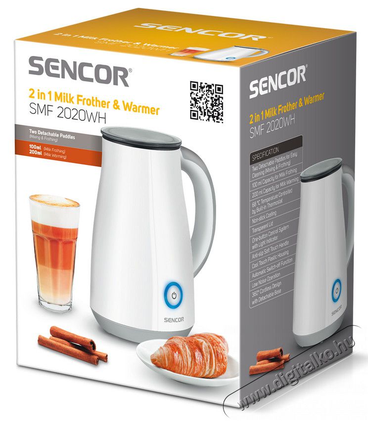 Sencor SMF 2020WH Tejhabos&iacute;t&oacute; Konyhai term&eacute;kek - K&aacute;v&eacute;főző / k&aacute;v&eacute;&ouml;rlő / kieg&eacute;sz&iacute;tő - Tejhabos&iacute;t&oacute; - 270404