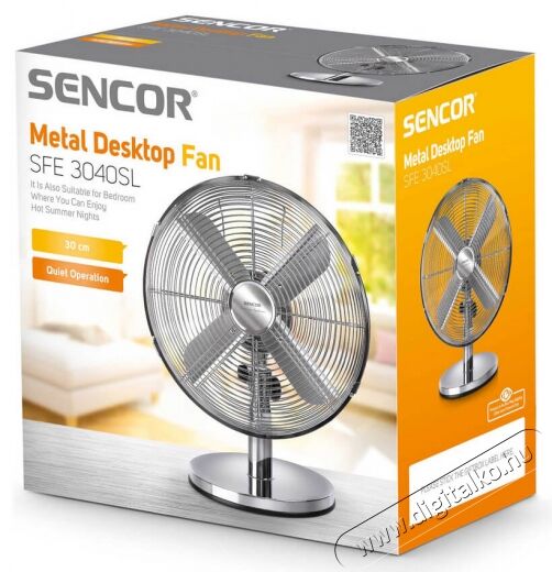 Sencor SFE 3040SL asztali ventil&aacute;tor H&aacute;ztart&aacute;s / Otthon / K&uuml;lt&eacute;r - Ventil&aacute;tor / L&eacute;gkondicion&aacute;l&oacute; - Asztali ventil&aacute;tor - 336089