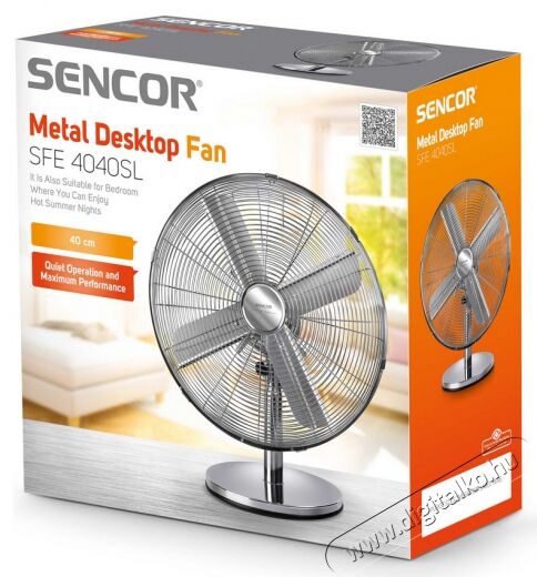 Sencor SFE 4040SL asztali ventil&aacute;tor H&aacute;ztart&aacute;s / Otthon / K&uuml;lt&eacute;r - Ventil&aacute;tor / L&eacute;gkondicion&aacute;l&oacute; - Asztali ventil&aacute;tor - 336091