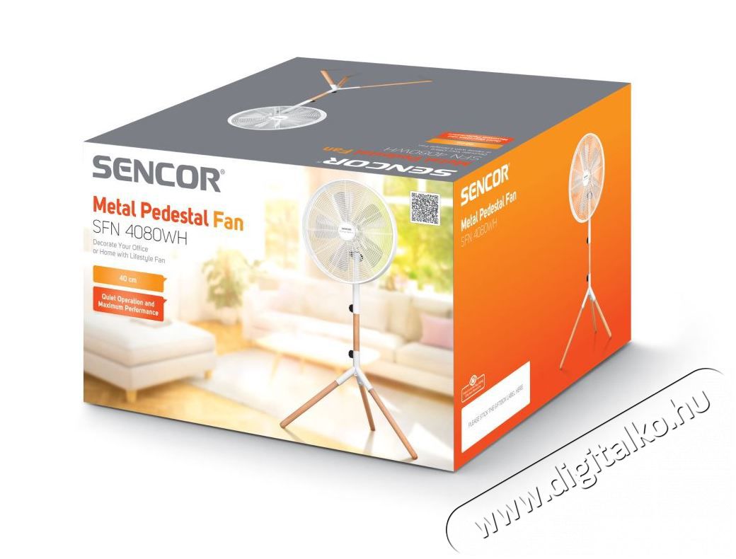 Sencor SFN 4080WH &aacute;ll&oacute; ventil&aacute;tor H&aacute;ztart&aacute;s / Otthon / K&uuml;lt&eacute;r - Ventil&aacute;tor / L&eacute;gkondicion&aacute;l&oacute; - &Aacute;ll&oacute; / padl&oacute; ventil&aacute;tor - 346010
