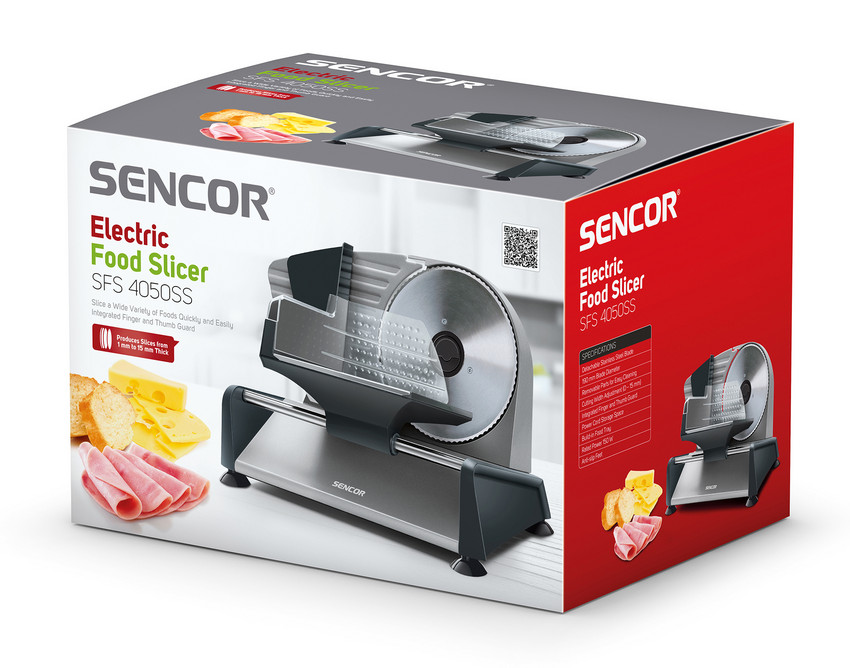 Sencor SFS 4050SS elektromos szeletelő Konyhai term&eacute;kek - Konyhai kisg&eacute;p (elők&eacute;sz&iacute;t&eacute;s / feldolgoz&aacute;s) - Szeletelő / reszelő g&eacute;p - 308228