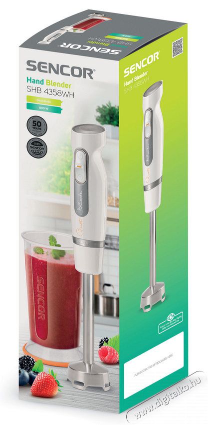 Sencor SHB 4358WH-EUE3 Botmixer Konyhai term&eacute;kek - Konyhai kisg&eacute;p (elők&eacute;sz&iacute;t&eacute;s / feldolgoz&aacute;s) - Botmixer - 361487