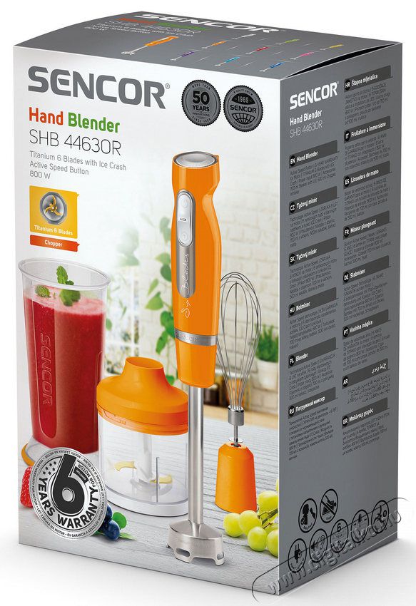 Sencor SHB 4463OR-EUE3 Botmixer szett Konyhai term&eacute;kek - Konyhai kisg&eacute;p (elők&eacute;sz&iacute;t&eacute;s / feldolgoz&aacute;s) - Botmixer - 364598