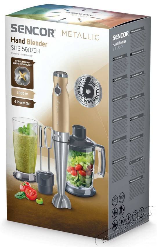Sencor SHB 5607CH-EUE3 4in1 botmixerszett Konyhai term&eacute;kek - Konyhai kisg&eacute;p (elők&eacute;sz&iacute;t&eacute;s / feldolgoz&aacute;s) - Botmixer - 361489