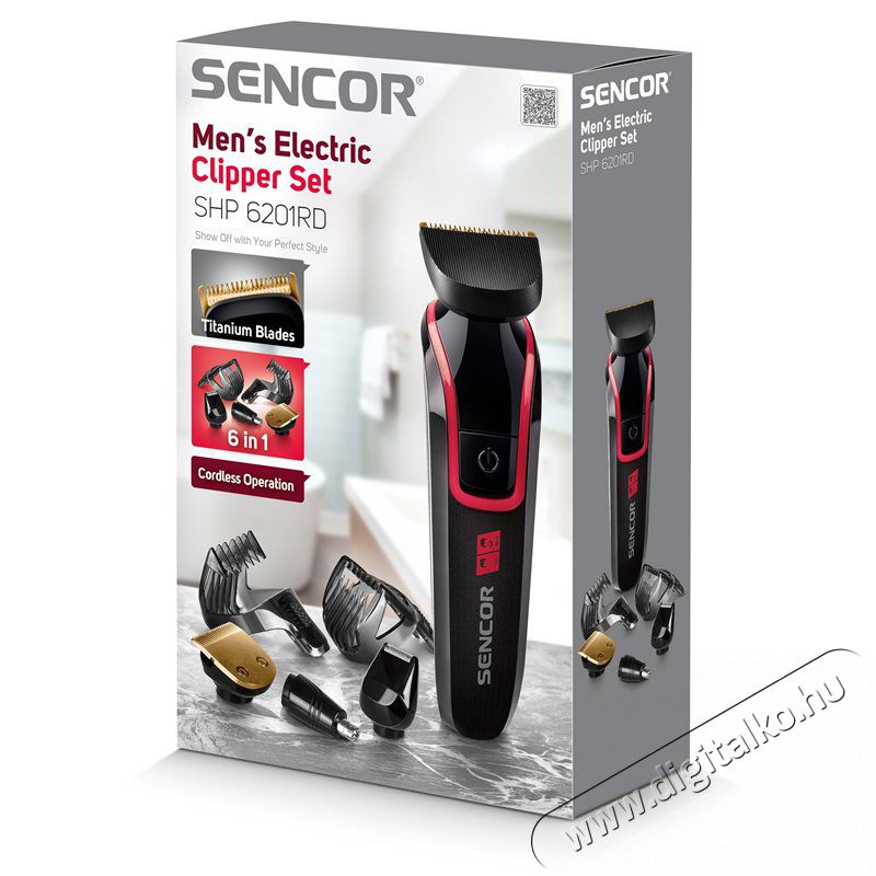 Sencor SHP 6201RD hajny&iacute;r&oacute; k&eacute;szlet Sz&eacute;ps&eacute;g&aacute;pol&aacute;s / Eg&eacute;szs&eacute;g - Haj&aacute;pol&aacute;s - Haj / szak&aacute;ll v&aacute;g&oacute;, ny&iacute;r&oacute; - 349325