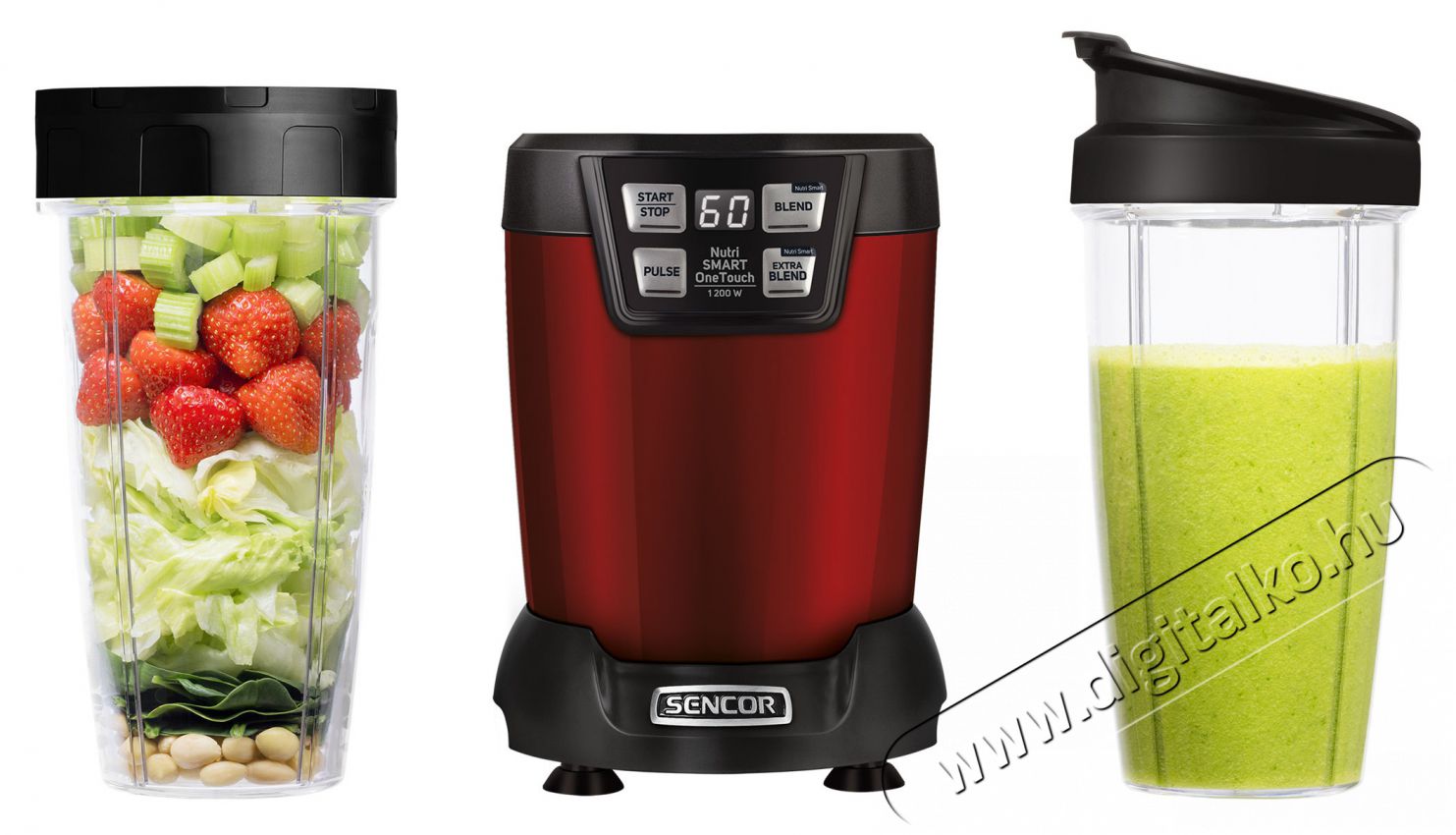 Sencor SNB 6601RD Nutridrink turmixg&eacute;p Konyhai term&eacute;kek - Konyhai kisg&eacute;p (elők&eacute;sz&iacute;t&eacute;s / feldolgoz&aacute;s) - Turmixg&eacute;p - 315515