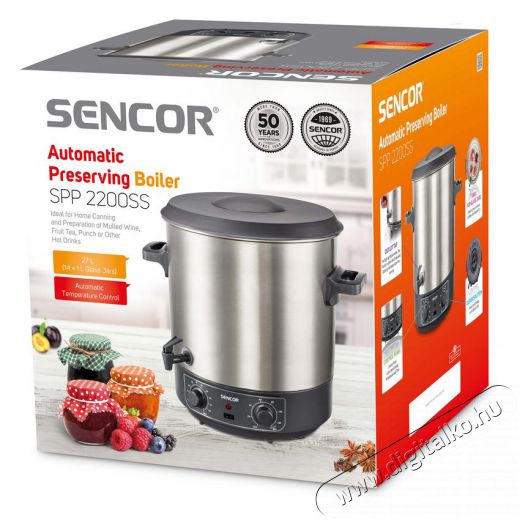 Sencor SPP 2200SS Elektromos főzőed&eacute;ny Konyhai term&eacute;kek - Konyhai kisg&eacute;p (s&uuml;t&eacute;s / főz&eacute;s / hűt&eacute;s / &eacute;telk&eacute;sz&iacute;t&eacute;s) - L&eacute;gkever&eacute;ses főzőg&eacute;p / elektromos kukta / multifunkci&oacute;s s&uuml;tő - 352028