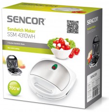 Sencor SSM 4310WH Szendvicss&uuml;tő Konyhai term&eacute;kek - Konyhai kisg&eacute;p (s&uuml;t&eacute;s / főz&eacute;s / hűt&eacute;s / &eacute;telk&eacute;sz&iacute;t&eacute;s) - Melegszendvics / gofri s&uuml;tő - 280351