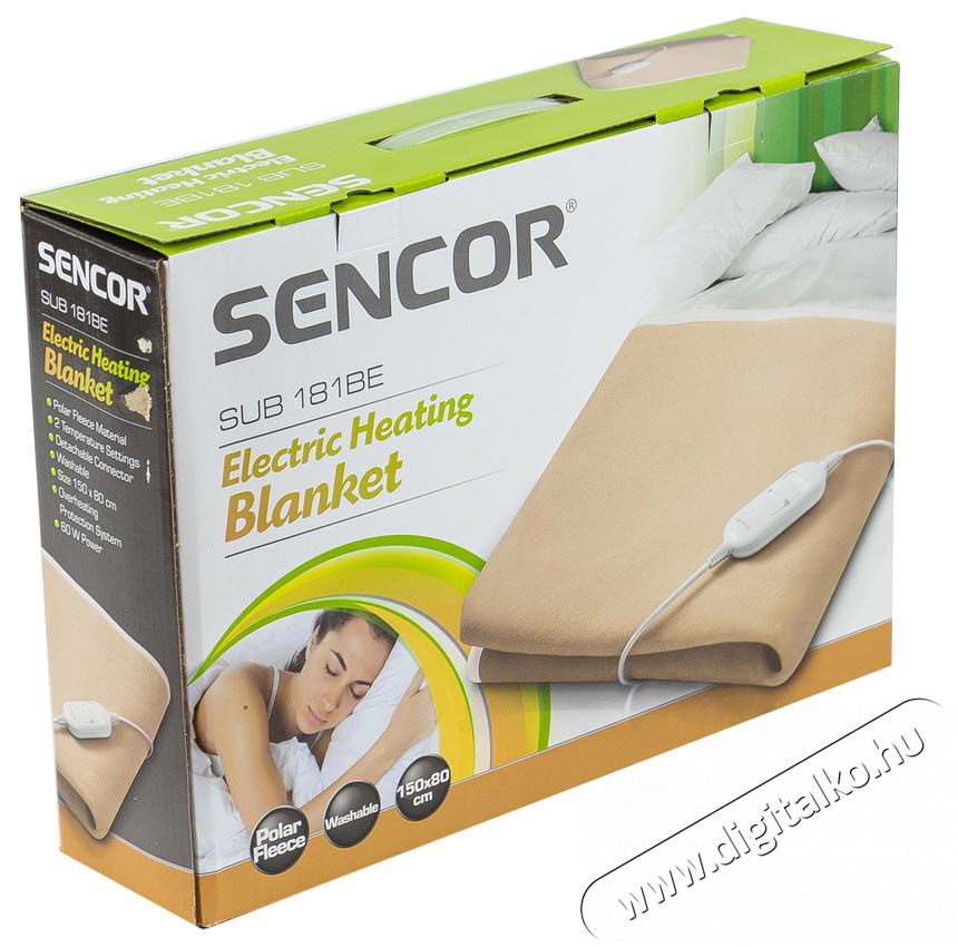 Sencor SUB 181BE elektromos &aacute;gymeleg&iacute;tő Sz&eacute;ps&eacute;g&aacute;pol&aacute;s / Eg&eacute;szs&eacute;g - Meleg&iacute;t&eacute;s - Elektromos &aacute;gymeleg&iacute;tő - 310089