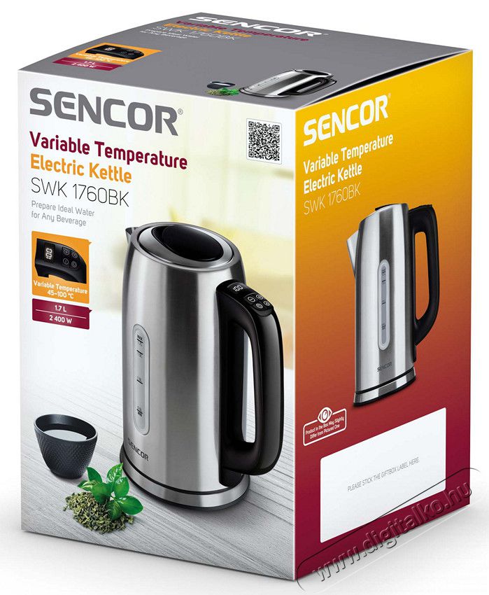 Sencor SWK 1760BK v&iacute;zforral&oacute; Konyhai term&eacute;kek - V&iacute;zforral&oacute; / teafőző - 330742