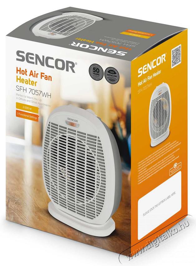 Sencor SFH 7057WH Hősug&aacute;rz&oacute; H&aacute;ztart&aacute;s / Otthon / K&uuml;lt&eacute;r - Fűt&eacute;s - Fűtőventil&aacute;toros hősug&aacute;rz&oacute; - 364581