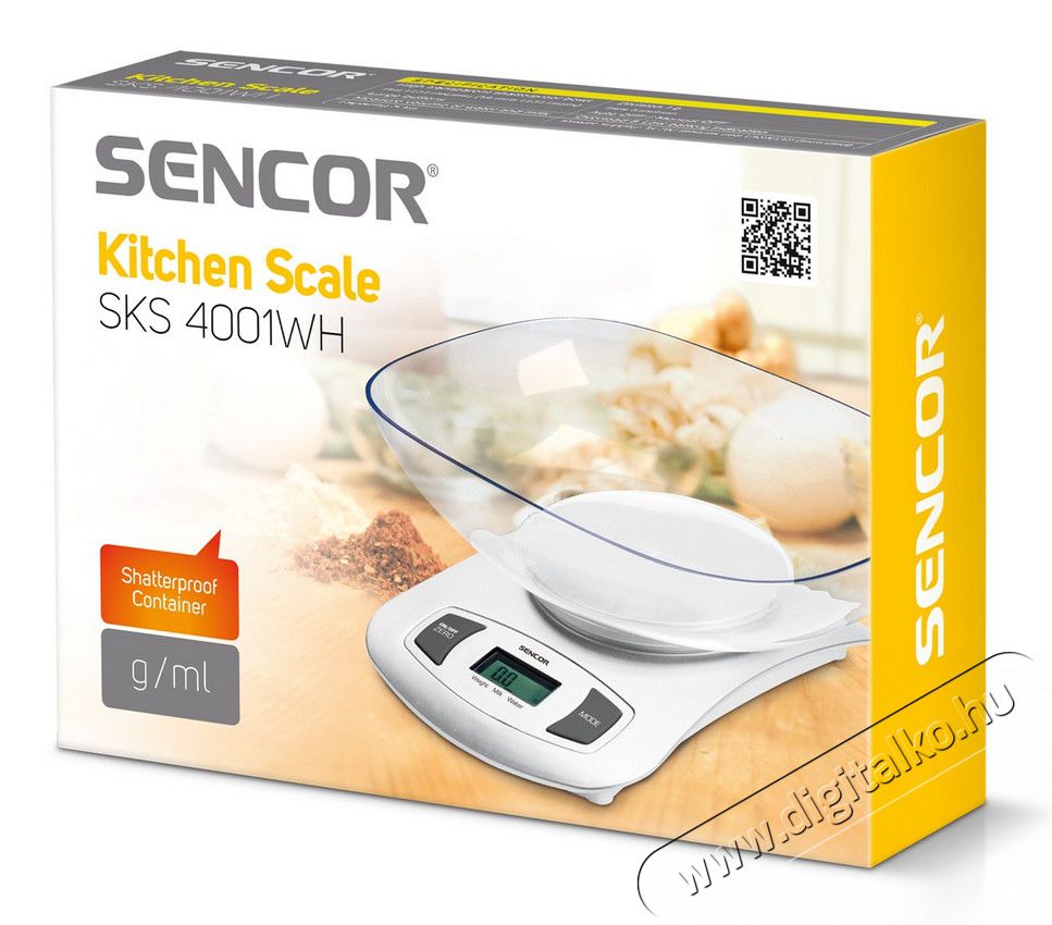 Sencor SKS 4001WH Konyhai m&eacute;rleg - feh&eacute;r Konyhai term&eacute;kek - Konyhai m&eacute;rleg - 274757