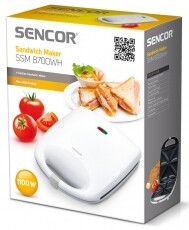 Sencor SSM 8700WH Szendvicss&uuml;tő Konyhai term&eacute;kek - Konyhai kisg&eacute;p (s&uuml;t&eacute;s / főz&eacute;s / hűt&eacute;s / &eacute;telk&eacute;sz&iacute;t&eacute;s) - Melegszendvics / gofri s&uuml;tő - 270405