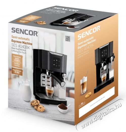 Sencor SES 4040BK eszpressz&oacute; k&aacute;v&eacute;főző Konyhai term&eacute;kek - K&aacute;v&eacute;főző / k&aacute;v&eacute;&ouml;rlő / kieg&eacute;sz&iacute;tő - Pressz&oacute; k&aacute;v&eacute;főző - 346002