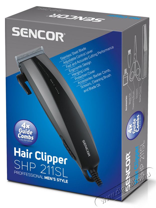 Sencor SHP 211SL Hajny&iacute;r&oacute; Sz&eacute;ps&eacute;g&aacute;pol&aacute;s / Eg&eacute;szs&eacute;g - Haj&aacute;pol&aacute;s - Haj / szak&aacute;ll v&aacute;g&oacute;, ny&iacute;r&oacute; - 260787