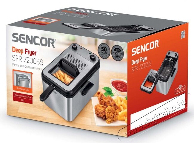 Sencor SFR 7200SS Fritőz Konyhai term&eacute;kek - Konyhai kisg&eacute;p (s&uuml;t&eacute;s / főz&eacute;s / hűt&eacute;s / &eacute;telk&eacute;sz&iacute;t&eacute;s) - Olajs&uuml;tő - 364586