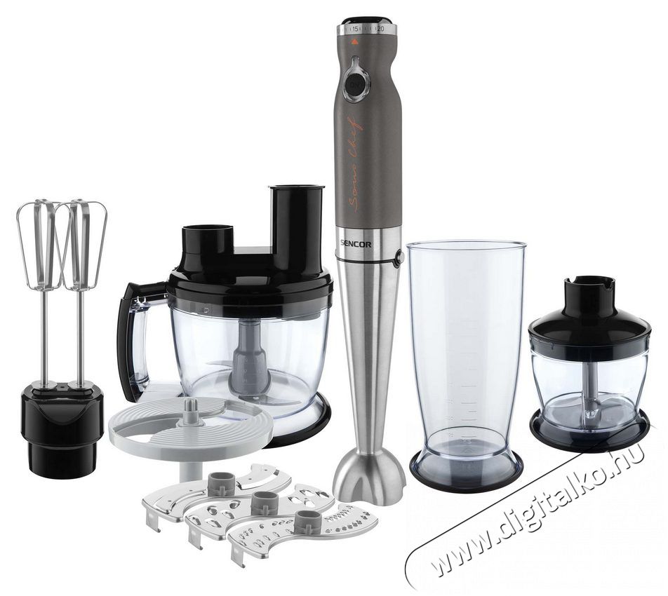 Sencor SHB 5501CH-EUE3 9in1 Botmixer szett Konyhai term&eacute;kek - Konyhai kisg&eacute;p (elők&eacute;sz&iacute;t&eacute;s / feldolgoz&aacute;s) - Botmixer - 353631