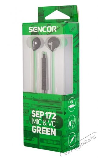 Sencor SEP 172 VCM f&uuml;lhallgat&oacute; headset - z&ouml;ld Audio-Video / Hifi / Multim&eacute;dia - F&uuml;l &eacute;s Fejhallgat&oacute;k - F&uuml;lhallgat&oacute; mikrofonnal / headset - 351989
