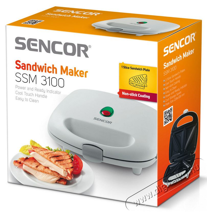 Sencor SSM 3100 Szendvicss&uuml;tő Konyhai term&eacute;kek - Konyhai kisg&eacute;p (s&uuml;t&eacute;s / főz&eacute;s / hűt&eacute;s / &eacute;telk&eacute;sz&iacute;t&eacute;s) - Melegszendvics / gofri s&uuml;tő - 260759