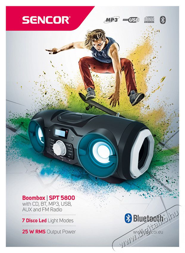 Sencor SPT 5800 hordozhat&oacute; CD-s r&aacute;di&oacute;magn&oacute; Audio-Video / Hifi / Multim&eacute;dia - Hordozhat&oacute; CD / DVD / Multim&eacute;dia k&eacute;sz&uuml;l&eacute;k - Hordozhat&oacute; CD / Multim&eacute;dia r&aacute;di&oacute;magn&oacute; / Boombox - 330775