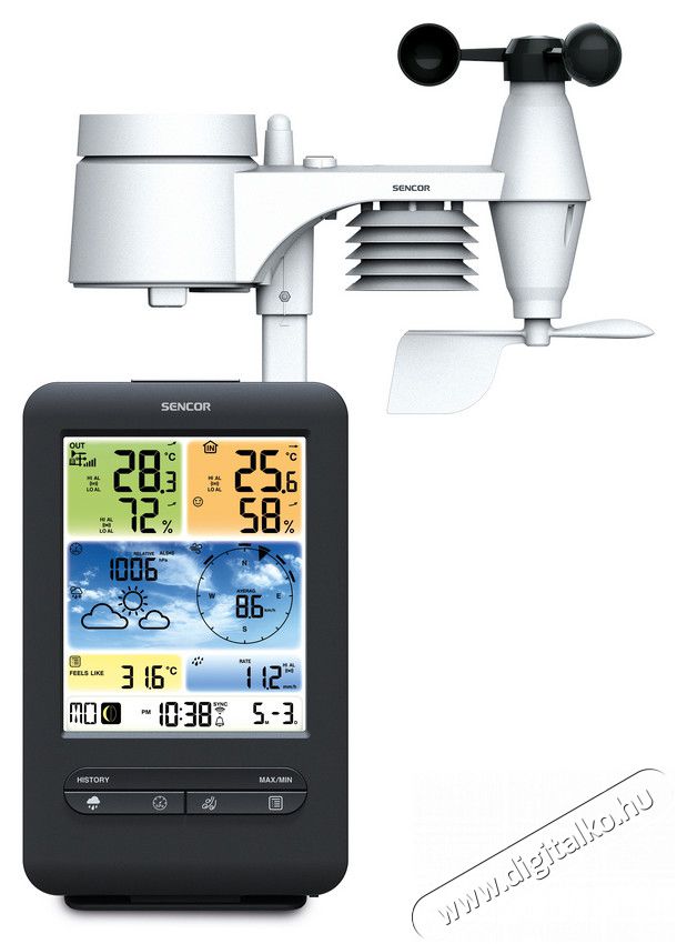 Sencor SWS 9898 WIFI időj&aacute;r&aacute;s &aacute;llom&aacute;s H&aacute;ztart&aacute;s / Otthon / K&uuml;lt&eacute;r - Lak&aacute;sfelszerel&eacute;s - Időj&aacute;r&aacute;s &aacute;llom&aacute;s - 366821