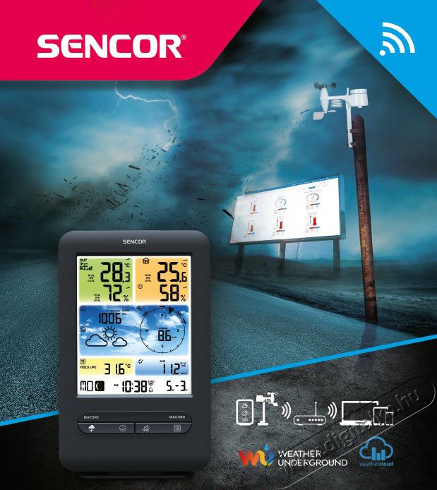 Sencor SWS 9898 WIFI időj&aacute;r&aacute;s &aacute;llom&aacute;s H&aacute;ztart&aacute;s / Otthon / K&uuml;lt&eacute;r - Lak&aacute;sfelszerel&eacute;s - Időj&aacute;r&aacute;s &aacute;llom&aacute;s - 366821