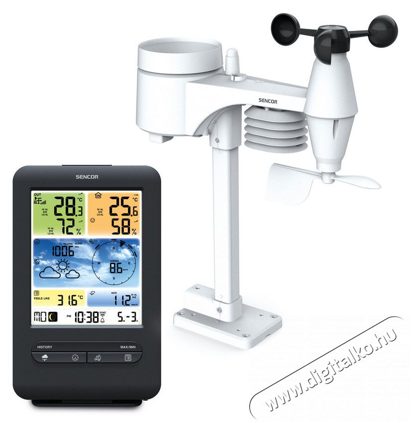 Sencor SWS 9898 WIFI időj&aacute;r&aacute;s &aacute;llom&aacute;s H&aacute;ztart&aacute;s / Otthon / K&uuml;lt&eacute;r - Lak&aacute;sfelszerel&eacute;s - Időj&aacute;r&aacute;s &aacute;llom&aacute;s - 366821
