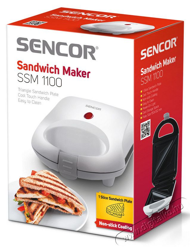 Sencor SSM 1100 Szendvicss&uuml;tő Konyhai term&eacute;kek - Konyhai kisg&eacute;p (s&uuml;t&eacute;s / főz&eacute;s / hűt&eacute;s / &eacute;telk&eacute;sz&iacute;t&eacute;s) - Melegszendvics / gofri s&uuml;tő - 260758