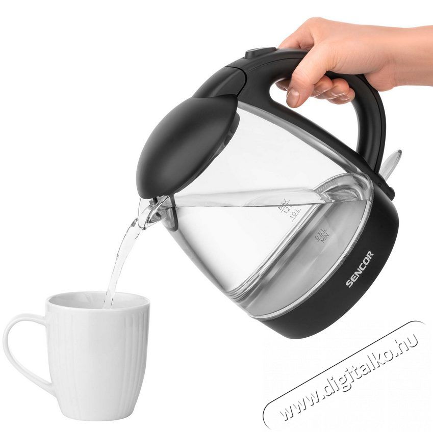 Sencor SWK 2300BK &Uuml;veg V&iacute;zforral&oacute; 1,2L Konyhai term&eacute;kek - V&iacute;zforral&oacute; / teafőző - 364643